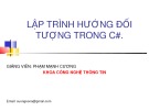 Bài giảng Lập trình hướng đối tượng: Chương 0 - Phạm Mạnh Cương