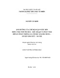 Luận văn Thạc sĩ Khoa học: Ảnh hưởng của chế độ ngập nước đến động thái thế ôxi hóa-khử, độ pH và phát thải mêtan ở đất trồng lúa thuộc xã Kim Chung, huyện Hoài Đức - Hà Nội