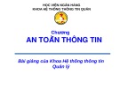 Bài giảng Tin đại cương - Chương 7: An toàn thông tin