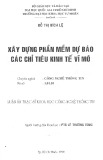 Luận văn Thạc sĩ: Xây dựng phần mềm dự báo các chỉ tiêu kinh tế vĩ mô