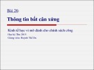 Bài giảng Kinh tế học vi mô dành cho chính sách công - Bài 26: