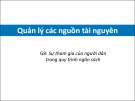 Bài giảng Quản trị nhà nước: Quản lý các nguồn tài nguyên