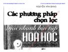  các phương pháp chọn lọc giải nhanh bài tập hóa học trung học phổ thông