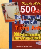  tuyển chọn 500 mẫu thư thương mại và thông báo tiếng anh (tập 1): phần 2