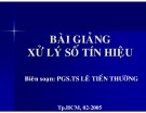 Bài giảng Xử lý số tín hiệu: Chương 5 - PGS.TS. Phạm Tiến Thường