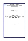 Luận văn Thạc sĩ Văn học: Yếu tố kỳ ảo trong văn xuôi lãng mạn Việt Nam giai đoạn 1930 – 1945