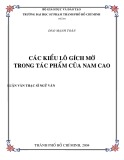 Luận văn Thạc sĩ Ngữ văn: Các kiểu lô gích mờ trong tác phẩm của Nam Cao