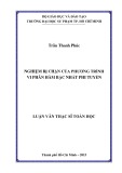 Luận văn Thạc sĩ Toán học: Nghiệm bị chặn của phương trình vi phân hàm bậc nhất phi tuyến