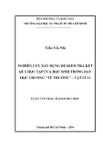 Luận văn Thạc sĩ Giáo dục học: Nghiên cứu xây dựng đề kiểm tra kết quả học tập của học sinh trong dạy học chương "Từ trường" – Vật lí 11