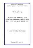 Luận văn Thạc sĩ Sinh học: Đánh giá ảnh hưởng của loài mai dương (Mimosa Pigra L.) đến đa dạng thực vật ở Vườn quốc gia Cát Tiên