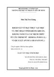 Luận văn Thạc sĩ Sinh học: Khảo sát về mặt thực vật học và thử hoạt tính kháng khuẩn, kháng nấm của các dịch chiết từ cây trinh nữ (Mimosa Pudica L.) và quả lựu (Punica Granatum L.)