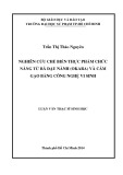 Luận văn Thạc sĩ Sinh học: Nghiên cứu chế biến thực phẩm chức năng từ bã đậu nành (Okara) và cám gạo bằng công nghệ vi sinh