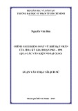 Luận văn Thạc sĩ Lịch sử: Chính sách kiểm soát vũ khí hạt nhân của Hoa Kỳ giai đoạn 1963 – 1991 (qua các văn kiện ngoại giao)