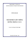 Luận văn Thạc sĩ Toán học: Thành phần liên thông đường trong C(X,Y)