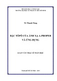Luận văn Thạc sĩ Toán học: Bậc Tôpô của ánh xạ A-Proper và ứng dụng