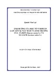 Luận văn Thạc sĩ Sinh học: Ảnh hưởng của độc tố vi khuẩn lam lên sự nảy mầm và sinh trưởng của cà rốt (Daucus Carota L.) và xà lách (Lactuca Sativa L.)