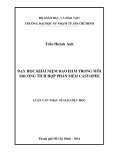 Luận văn Thạc sĩ Giáo dục học: Dạy học khái niệm đạo hàm trong môi trường tích hợp phần mềm Casyopée