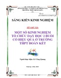 Sáng kiến kinh nghiệm: Một số kinh nghiệm tổ chức dạy học 2 buổi có hiệu quả ở trường THPT Đoàn Kết