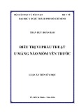 Luận án tiến sĩ Y học: Điều trị vi phẫu thuật u màng não mỏm yên trước