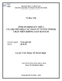 Luận văn Thạc sĩ Toán học: Tính ổn định lũy thừa của họ tiến hóa các toán tử tuyến tính bị chặn trên không gian banach