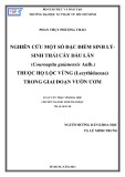 Luận văn Thạc sĩ Khoa học: Nghiên cứu một số đặc điểm sinh lý - sinh thái cây đầu lân (Couroupita Quianensis Qulb.) thuộc họ lộc vừng (Lecythidaceae) trong giai đoạn vườn ươm