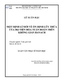 Luận văn Thạc sĩ Toán học: Một định lí mới về ổn định lũy thừa của họ tiến hóa tuần hoàn trên không gian Banach