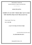 Luận văn Thạc sĩ Tâm lý học: Nghiên cứu sự chú ý trong học tập của học viên Trường Sĩ quan Kỹ thuật Quân sự