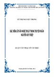 Luận văn Thạc sĩ Văn học: Đặc điểm lời văn nghệ thuật trong truyện ngắn Nguyễn Huy Thiệp