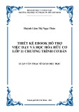luận văn thạc sĩ giáo dục học: thiết kế  hỗ trợ việc dạy và học hóa hữu cơ lớp 11 chương trình cơ bản