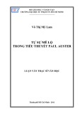 Luận văn Thạc sĩ Văn học: Tự sự mê lộ trong tiểu thuyết Paul Auster