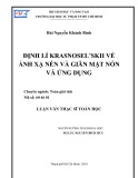 Luận văn Thạc sĩ Toán học: Định lí Krasnosel’skii về ánh xạ nén và giãn mặt nón và ứng dụng