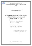 Luận văn Thạc sĩ Lịch sử: Quan hệ thương mại của người Việt với người Hoa và người Nhật ở Hội An thế kỷ XVII