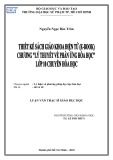 Luận văn Thạc sĩ Giáo dục học: Thiết kế sách giáo khoa điện tử (E-book) chương "Lý thuyết về phản ứng hóa học" lớp 10 chuyên Hóa học