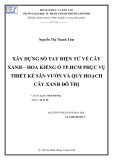 Đề tài Sinh thái học: Xây dựng sổ tay điện tử về cây xanh – hoa kiểng ở TP.HCM phục vụ thiết kế sân vườn và quy hoạch cây xanh đô thị