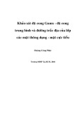 Đề tài: Khảo sát độ cong Gauss - độ cong trung bình và đường trắc địa của lớp các mặt thông dụng - mặt cực tiểu
