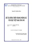 Luận văn Thạc sĩ Văn học: Đề tài nông thông trong phóng sự Văn học Việt Nam 1930 - 1945