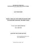 Luận văn Thạc sĩ Giáo dục học: Quản lý việc dạy chữ Chăm cho người Chăm ở huyện Hàm Thuận Bắc tỉnh Bình Thuận