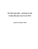 Đề tài: Đặc điểm ngữ nghĩa - ngữ pháp của lớp từ ghép đẳng lập trong Truyện Kiều