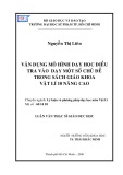 Luận văn Thạc sĩ Giáo dục học: Vận dụng mô hình dạy học điều tra vào dạy một số chủ đề trong sách giáo khoa Vật lí 10 Nâng cao