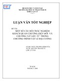 Luận văn tốt nghiệp: Một số câu hỏi trắc nghiệm khách quan chương Điện môi và chương Vật liệu từ trong chương trình Vật lí đại cương