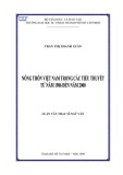 Luận văn Thạc sĩ Văn học: Nông thông Việt Nam trong các tiểu thuyết từ năm 1986 đến năm 2000