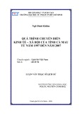 Luận văn Thạc sĩ Lịch sử: Quá trình chuyển biến kinh tế - xã hội của tỉnh Cà Mau từ năm 1997 đến năm 2007