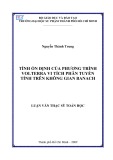 Luận văn Thạc sĩ Toán học: Tính ổn định của phương trình Volterra vi tích phân tuyến tính trên không gian Banach