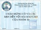 Thuyết trình nhóm: Sinh lý chống chịu thực vật