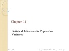 Lecture Business statistics in practice (7/e): Chapter 11 - Bowerman, O'Connell, Murphree