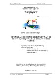 Sáng kiến kinh nghiệm: Hướng dẫn học sinh giải quyết vấn đề trong dạy học Vật lý ở trường phổ thông