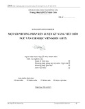 Sáng kiến kinh nghiệm: Một số phương pháp rèn luyện kỹ năng viết môn Ngữ văn cho học viên khối GDTX