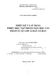 Sáng kiến kinh nghiệm: Thiết kế và sử dụng phiếu học tập trong dạy học tác phẩm tự sự lớp 12 ban cơ bản