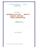 Tiểu luận Vật lý: Nghiên cứu chế tạo màng ITO bằng phương pháp phún xạ Magnetron