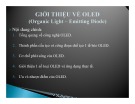 Bài thuyết trình Giới thiệu về OLED (Organic Light - Emitting Diode)